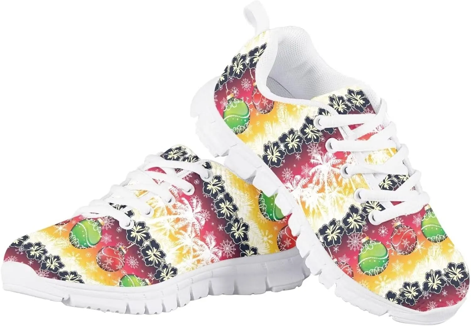 GIFTPUZZ Unisex-Child Climbing Tennis Shoes Running Lace-up Sneaker Breathable Mesh Athletic Sneakers