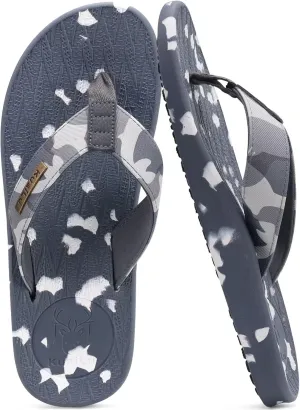 KuaiLu Mens Flip Flops Arch Support Comfortable Summer Beach Thong Sandals Yoga Foam Cushion Slip on Slippers