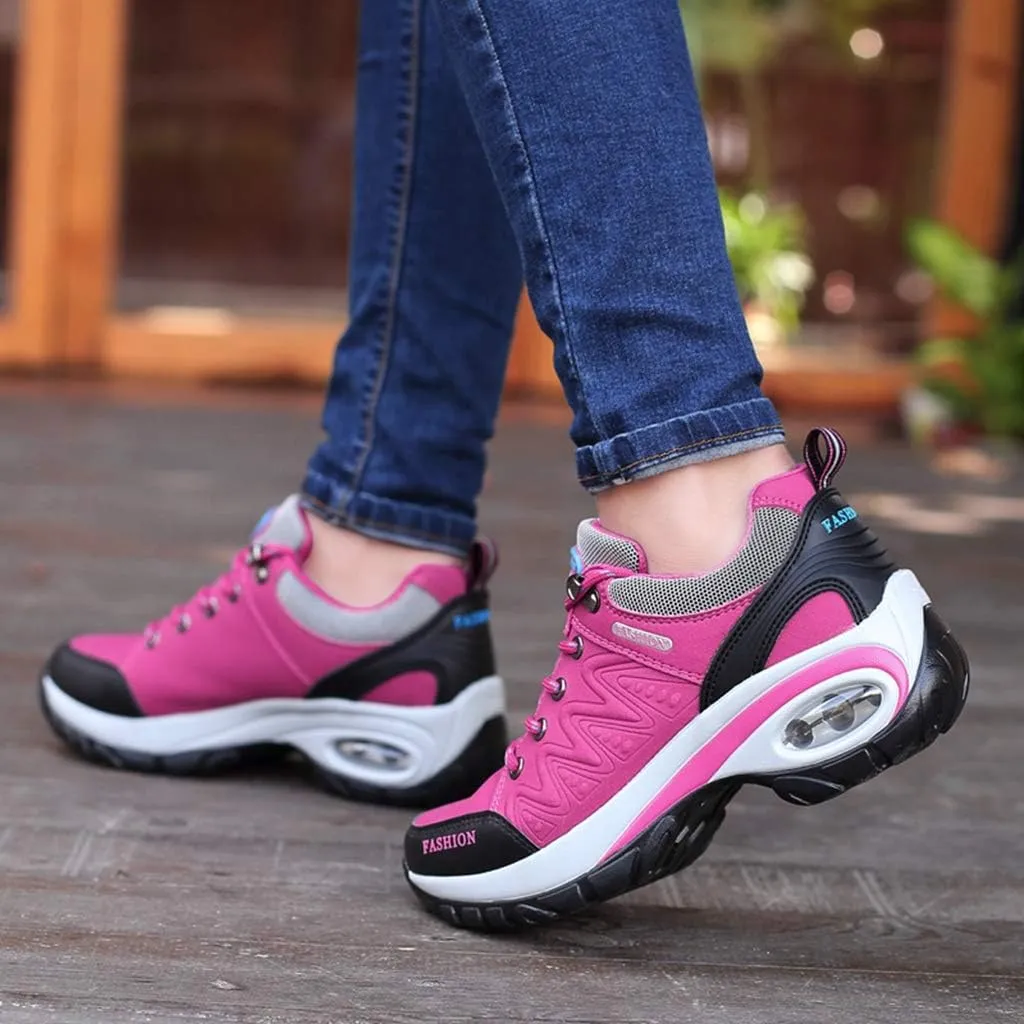 MIOKE Women's Outdoor Running Sport Shoes Waterproof Non-Slip Casual Trail Backpacking Climbing Hiking Shoes