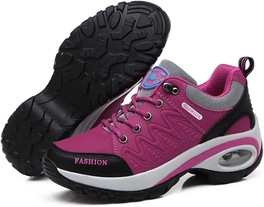 MIOKE Women's Outdoor Running Sport Shoes Waterproof Non-Slip Casual Trail Backpacking Climbing Hiking Shoes