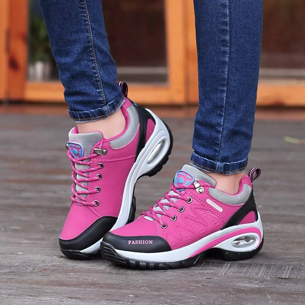 MIOKE Women's Outdoor Running Sport Shoes Waterproof Non-Slip Casual Trail Backpacking Climbing Hiking Shoes