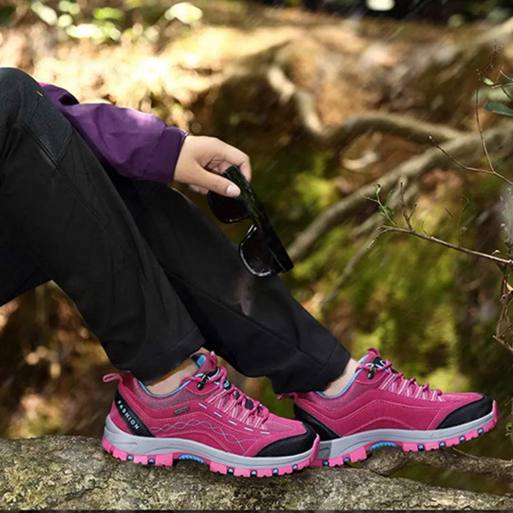 MIOKE Women's Waterproof Hiking Shoes Outdoor Running Trail Hiker Non-Slip Casual Climbing Backpacking Shoes