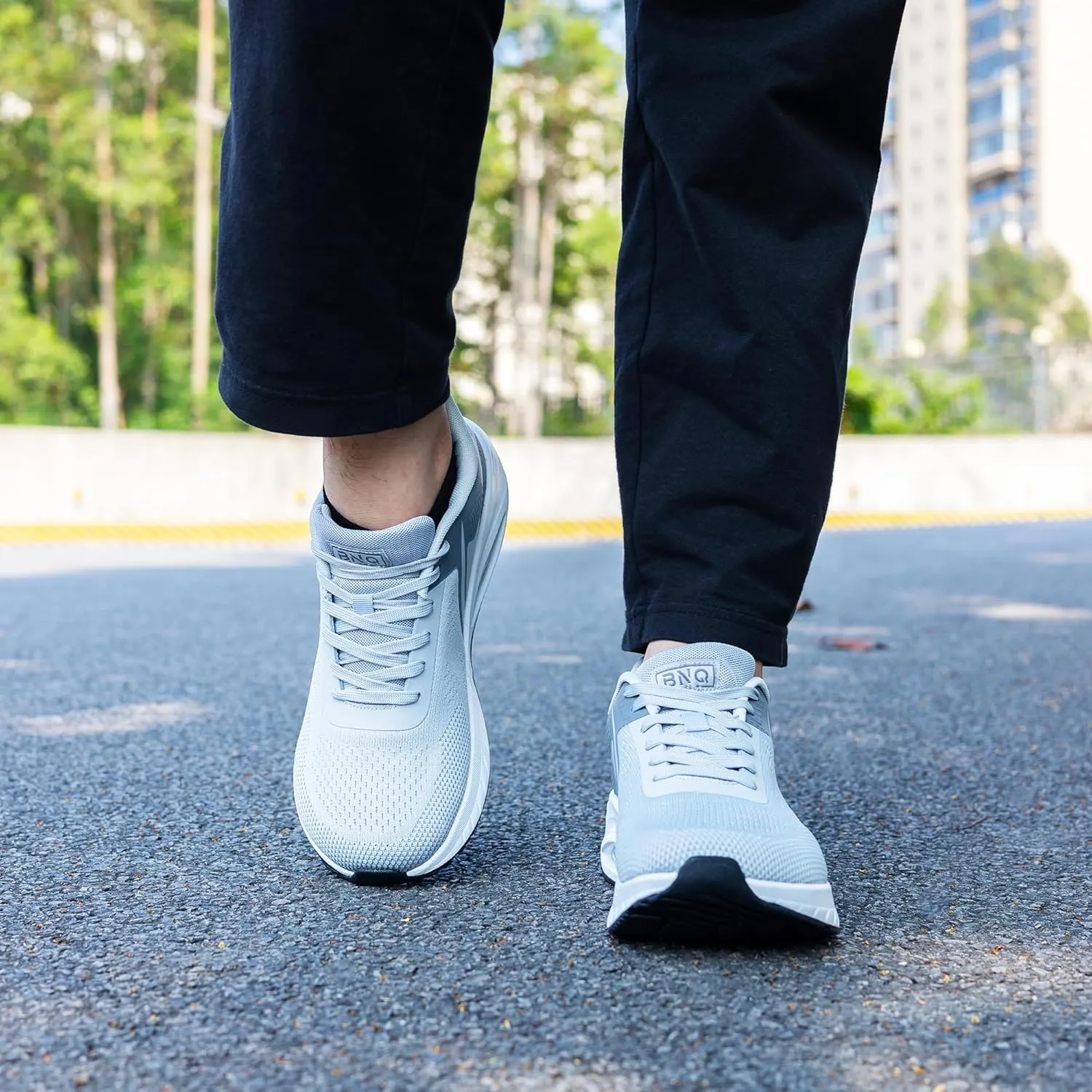 PERSOUL Mens Wide Toe Box Shoes Air Running Fashion Sneakers Athletic Tennis Walking Shoes with Arch Support for Gym Jogging Workout US 8-13